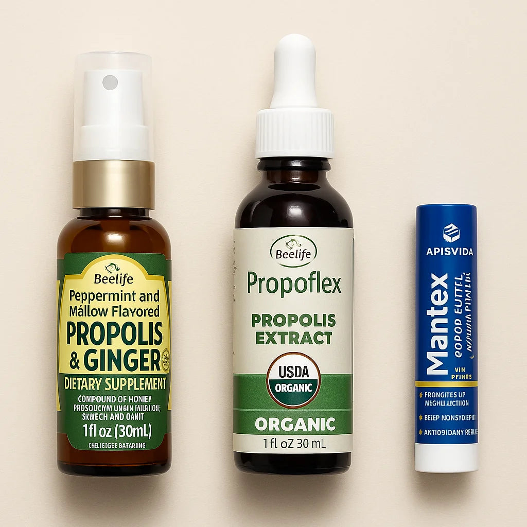 BeeLife Combo: Lip Balm & Throat Spray with Brazilian Propolis