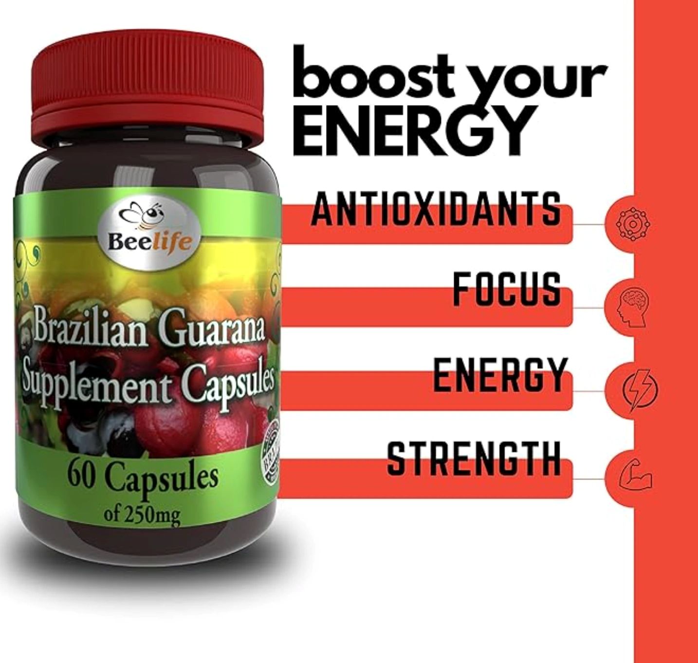 Brazilian Guarana Supplement Capsules, 60 capsules