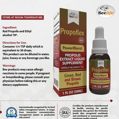 Propolis Extract, Power Blend Green, Red & Brown Propolis- 100% Pure Extract Bee